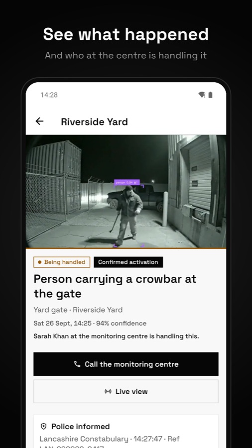 Alrmo app: Alarm detail